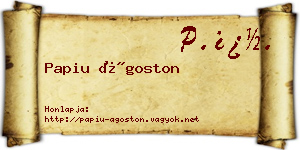 Papiu Ágoston névjegykártya